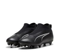 PUMA Kids Cloud Ultra Match+ Laceless Junior Firm Ground Football Boots Black/White 5.5 (38.5)