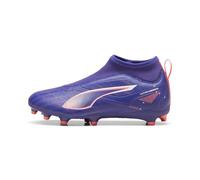Puma Kids Cloud Ultra Match+ Laceless Junior Firm Ground Purple/White/Orange 2
