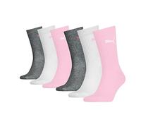 PUMA Kids Crew Junior Socks (6 Pair Pack) rose water, 12-1.5