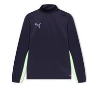 PUMA Kids Finesse Performance Quarter Zip Drill Top Junior Navy/Apple 9/10