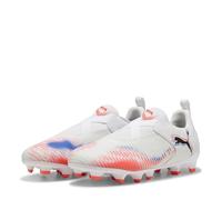 PUMA Future 8 Match FG/AG Laceless Football Boots Youth, White/Black/Glowing Red, size 3