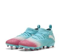 PUMA Kids Future 8 Match Artificial Ground Football Boots - Blue/White, UK4