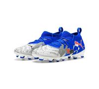 Puma Kids Future 8 Match FG/AG - White/Blue/Feather Gray/Black/Glowing Red