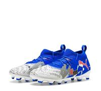Puma Kids Future 8 Match Junior Artificial Ground Football White/Blue 5 UK Child