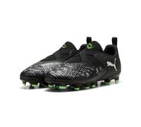 Puma Kids Future 8 Match Junior Laceless Artificial Ground Black/Silver/Green 5 Child UK