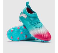 PUMA Future 8 Match Re-Charge FG/AG Football Boots Youth, Hero Blue/White/Sunset Pink, size 3