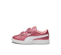 Puma Kids Girls Smash 30 Glitz Glam - Pink, Peach Smoothie-Puma White, Size 2 Older Peach Smoothie-Puma White