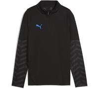 PUMA Individualcup Football Quarter-Zip Top Shirt Youth, Black/White/Ultra Blue, size 7-8 Youth