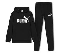 PUMA Kids Logo Hooded Sweat Suit Hoodie Joggers Black/White 13 Years