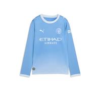 PUMA Kids Manchester City 26/27 Home Shirt, Long Sleeve - Blue- 11/12 Years