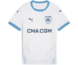 PUMA Kids Olympique De Marseille Home Shirt 2024 2025 White 11-12 Years