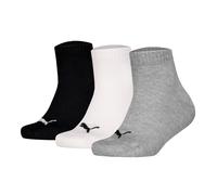Puma Kids Quarter Socks, 3-Pack - Plain Quarter 3P, Logos, Solid Color