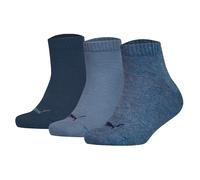 Puma Kids Quarter Socks, 3-Pack - Plain Quarter 3P, Logos, Solid Color