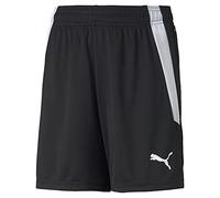 PUMA Kids' TeamLIGA Shorts, Black White, Medium