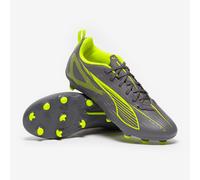 PUMA Ultra 5 Play FG JR Soccer Shoe, Matte Aged Silver-Yellow Alert Aged Silver, 5.5 UK