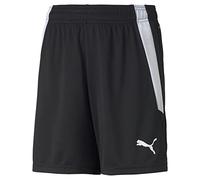 PUMA Kids Unisex teamLIGA Youth Football Shorts - Black/White - 176