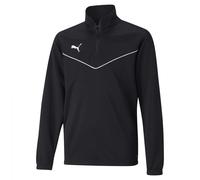 Puma Kids Unisex Teamrise Sweatshirt 1/4 Zip Top Jr Black - Size 13-14Y