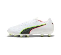 Puma Kids King 20 Match FG AG Puma White Glowing Red Yellow Alert