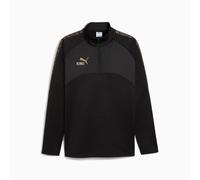 PUMA King Football Training Winter Quarter-Zip Top Shirt Men, Black/Gold, size Large