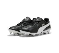 PUMA Unisex King LIGA MXSG Soccer Shoe, Black White Silver, 12 UK