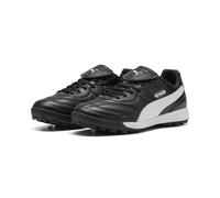 PUMA Unisex King LIGA TT Soccer Shoe, Black White Silver, 9 UK