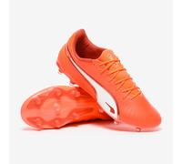 PUMA Unisex King Match FG/AG Soccer Shoe, Glowing RED White-RED FIRE, 10.5 UK
