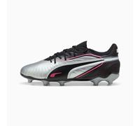 PUMA King Match FG/AG Football Boots Youth, Silver/Black/Sun Struck, size 3