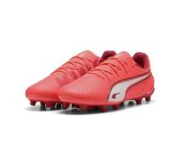 PUMA King Match FG/AG JR Soccer Shoe, Glowing RED White-RED FIRE, 3 UK