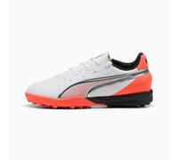 PUMA King Match TT Football Boots Youth, White/Glowing Red/Black, size 3