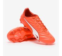 PUMA Unisex King PRO FG/AG Soccer Shoe, Glowing RED White-RED FIRE, 6 UK
