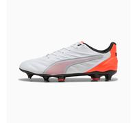 PUMA King Pro MxSG Football Boots Unisex, White/Silver/Glowing Red, size 6.5