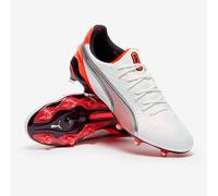Puma Mens King Ultimate Launch Adults Firm Ground Football Boots White/Red 9.5 UK