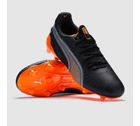 PUMA King Ultimate FG/AG Football Boots Unisex, Black/Heat Fire/Silver, size 10.5