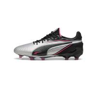 PUMA King Ultimate Launch Firm Ground Football Boots Mens Silver/Black 11 UK