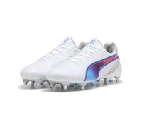 Puma KING ULTIMATE MxSG Unisex Football Boots - White Leather - Size UK 9.5