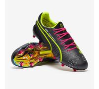 PUMA King Ultimate x Kidsuper FG/AG Football Boots Unisex, Black/Electric Lime/Strongray, size 6.5