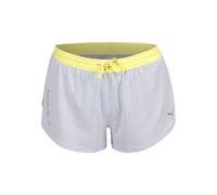 Puma Knit 3in Split Running Shorts Women - Lightgrey, Yellow, Size 16