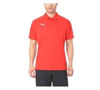 PUMA LIGA Sideline Polo T-Shirt - Red/White, Large