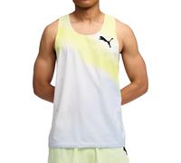 Puma LightSpeed UltraWeave Graphic Mens Running Vest Grey Run Crew Neck Tank Top