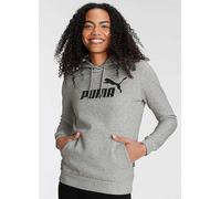 Puma Logo Print Hoodie Grey