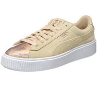 PUMA Women's Suede Platform Lunalux Sneaker, Cream Tan, 6.5 UK