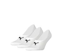 Puma male 3pk Footie Cotton Rich Trainer Socks - 6-8 - White, Black,White