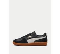 Puma male Palermo Leather Trainers - 9 - Black Mix, Beige Mix,Black Mix,White Mix