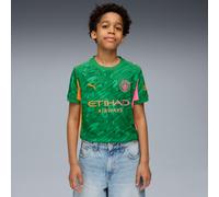 PUMA Manchester City 25/26 Goalkeeper Jersey Youth, Archive Green/Heat Fire, size 11-12 Youth