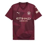 Puma Manchester City 3rd Mens Short Sleeve Jersey 2024/2025 Colour: Burgundy, Size: Large