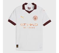 Puma Manchester City Away Shirt 2023 2024 Juniors L White/Bronze
