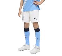 PUMA Manchester City FC Kids' Football Shorts Boys 25/26, White (White x Team Light Blue), 128