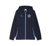 PUMA Manchester City FC Men's Pumatech Jacket 25/26, Blue (Deep Navy x Team Light Blue), l