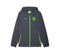 PUMA Manchester City FC Men's Pumatech Jacket 25/26, Grey (Galactic Gray x Pro Green), m