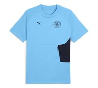 PUMA Manchester City FC Men's Pumatech Pocket Tee 25/26, Blue (Deep Navy x Team Light Blue), l